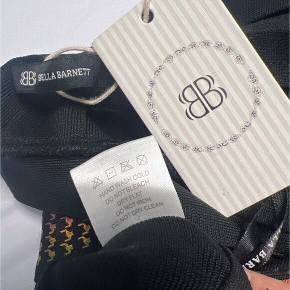 Bella Barnett Bodycon Mini Dress Multicolor Deep V-Back Sleeveless Women Size M - Picture 8 of 12